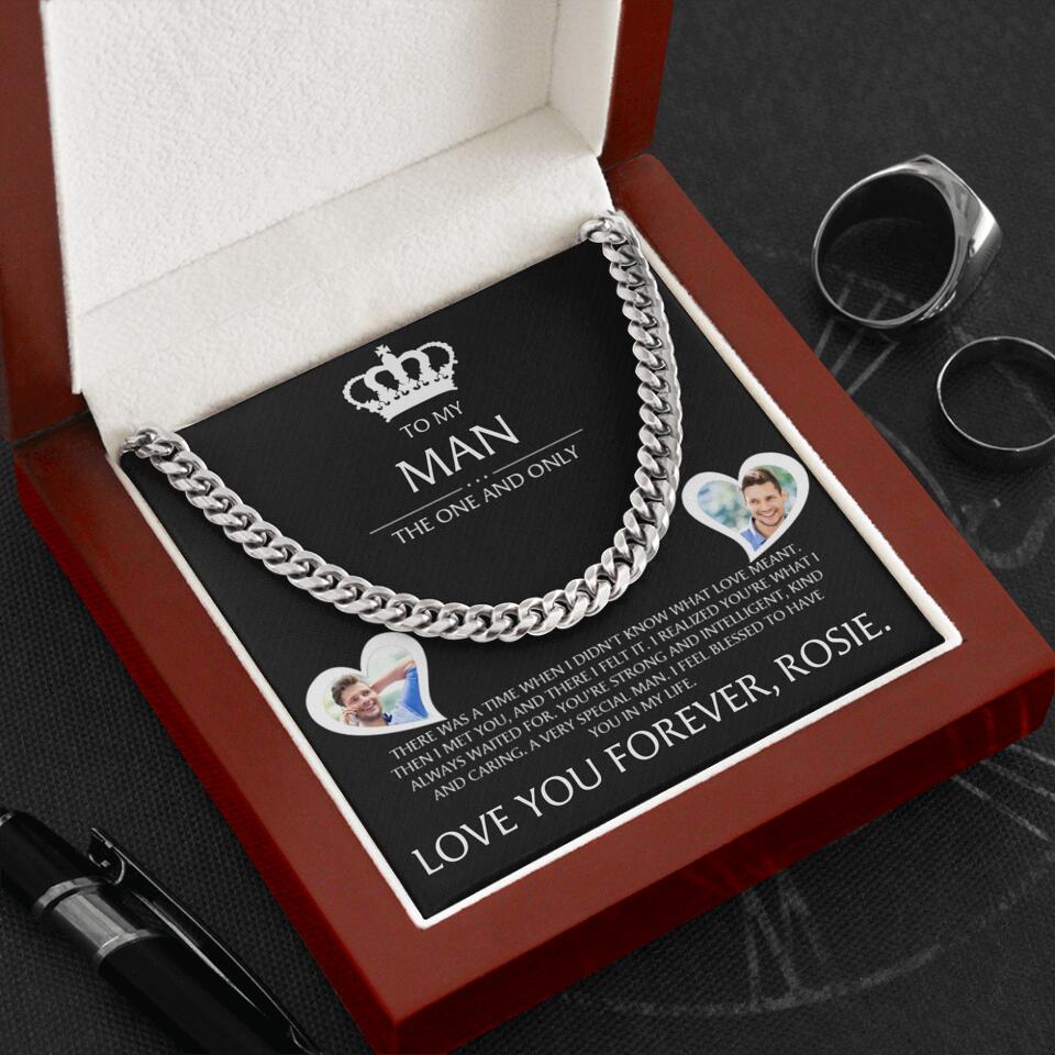 To My Man The One and The Only Personalized Cuban Chain