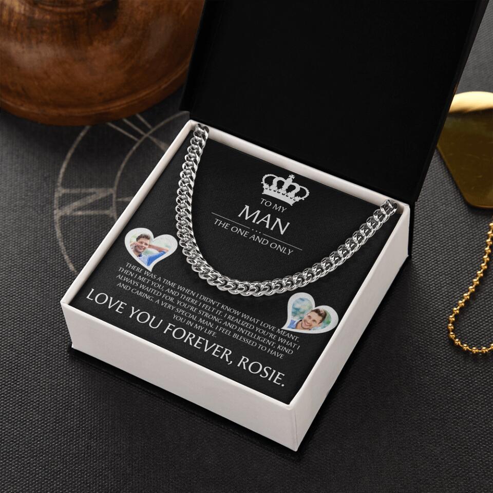 To My Man The One and The Only Personalized Cuban Chain