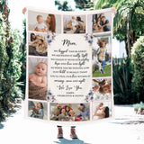Mom We Hugged This Blanket We Squeezed It Really Tight - Personalized Photo & Names - Custom Blanket - Fleece Blanket - Best Gift for Mom - Mother's Day - 211ICNNPBL121