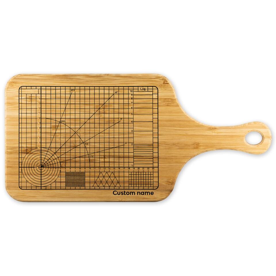 Math Equations Custom Name Wood Cutting Board - Gift for Math Teachers