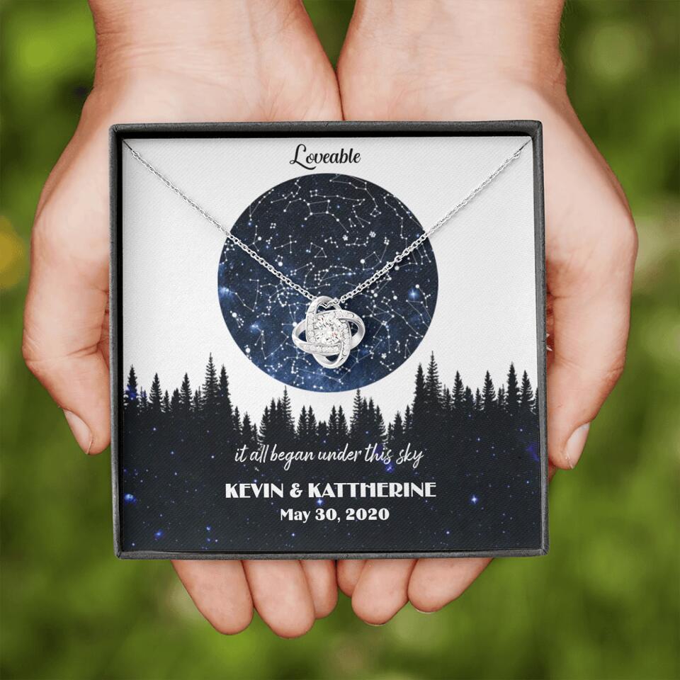 It All Began Under This Sky Personalized Necklace