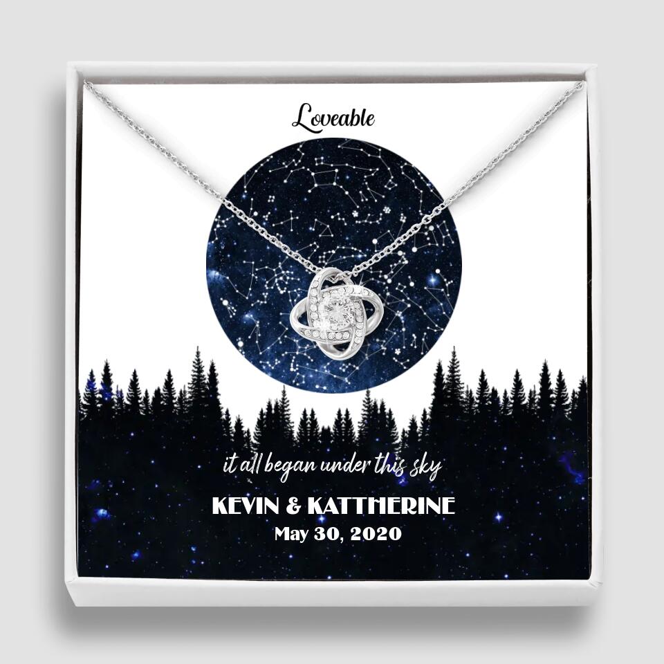 It All Began Under This Sky Personalized Necklace