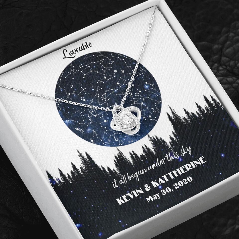 It All Began Under This Sky Personalized Necklace