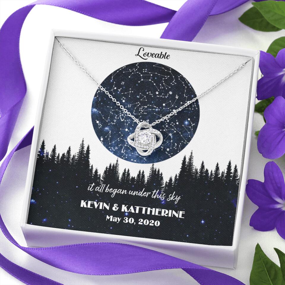 It All Began Under This Sky Personalized Necklace