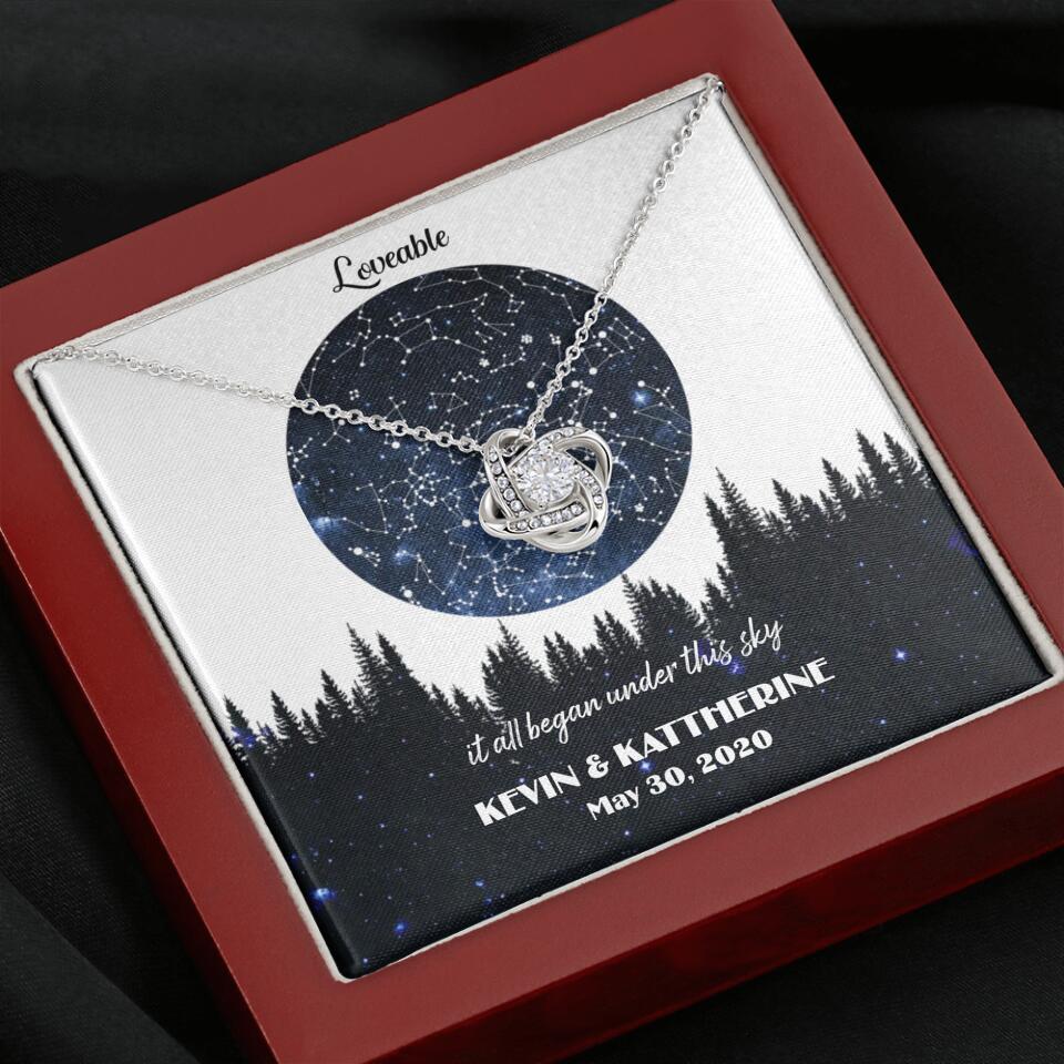 It All Began Under This Sky Personalized Necklace