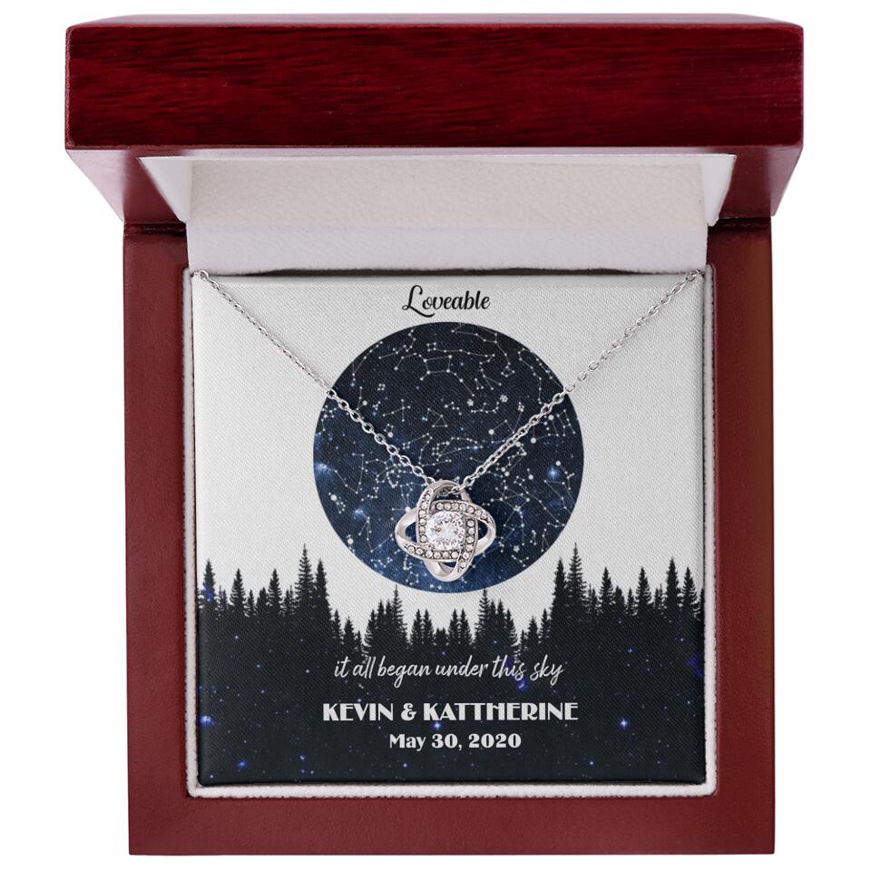 It All Began Under This Sky Personalized Necklace