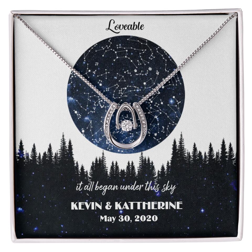 It All Began Under This Sky Personalized Necklace