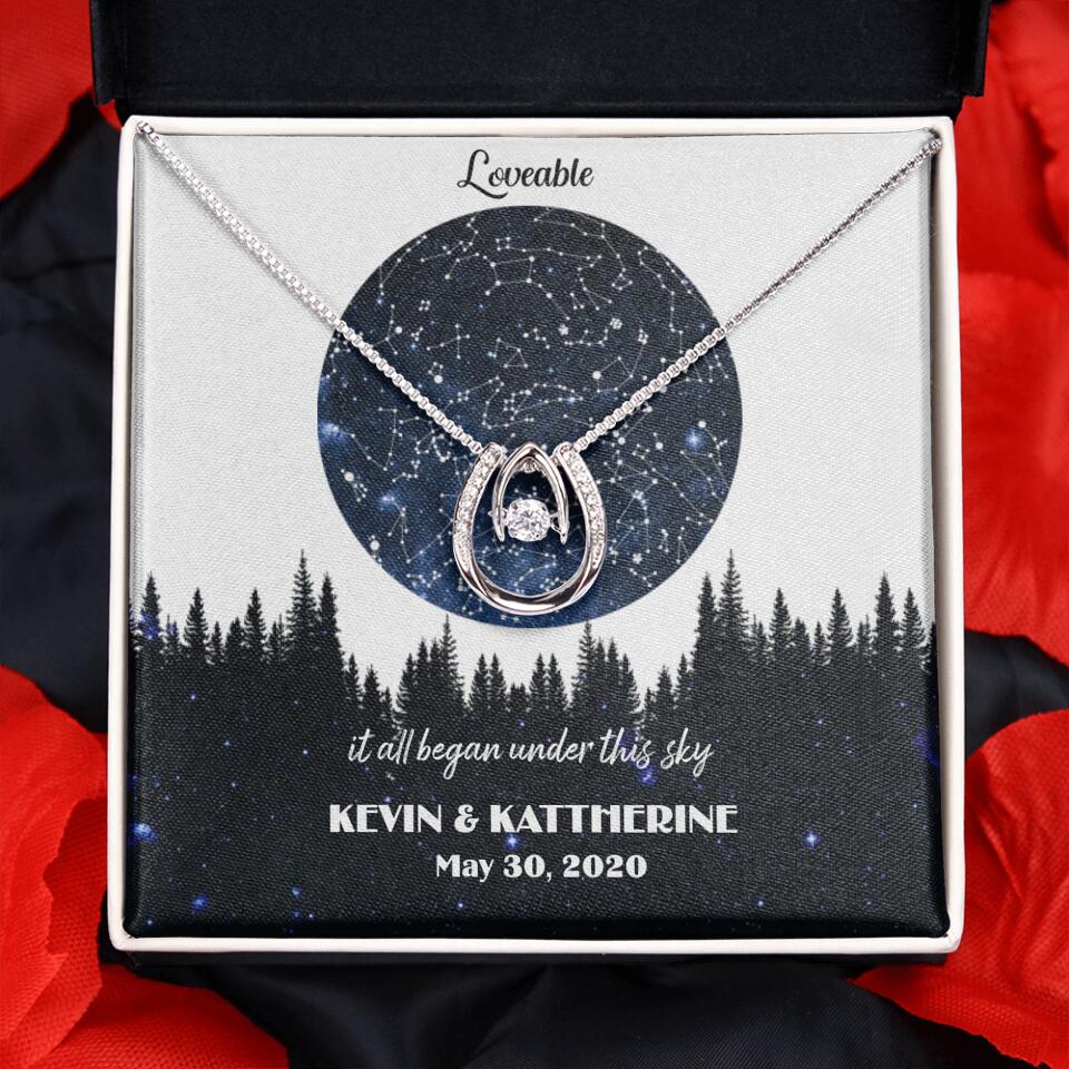 It All Began Under This Sky Personalized Necklace