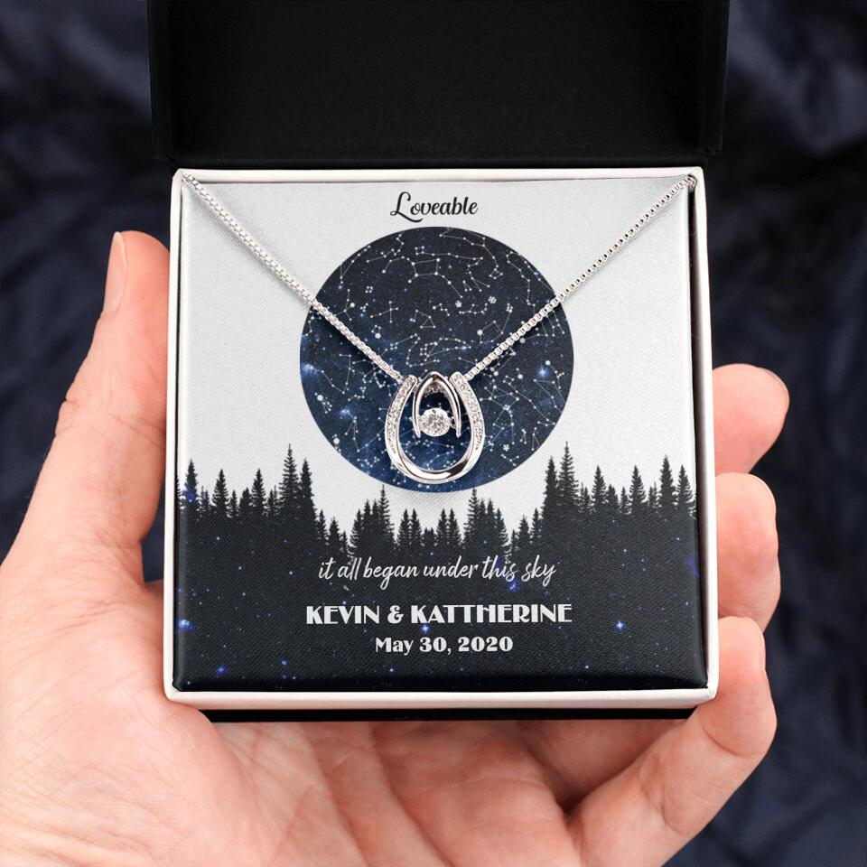 It All Began Under This Sky Personalized Necklace
