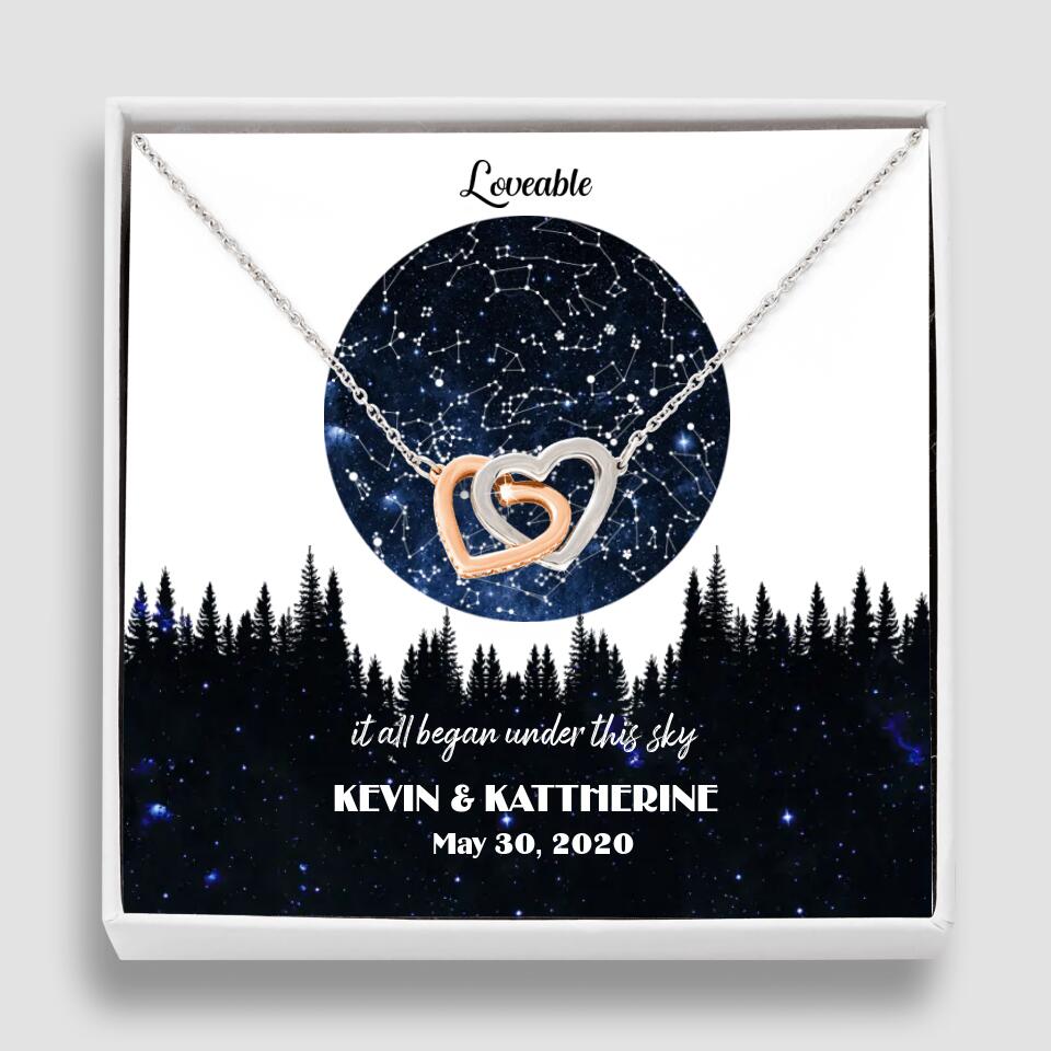It All Began Under This Sky Personalized Necklace