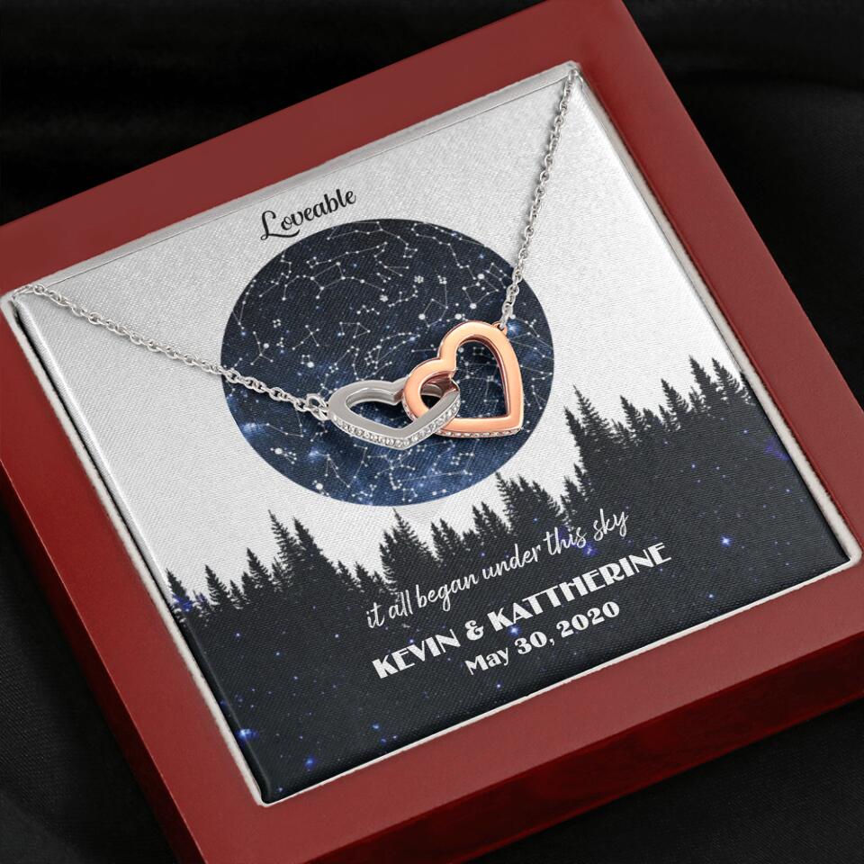 It All Began Under This Sky Personalized Necklace