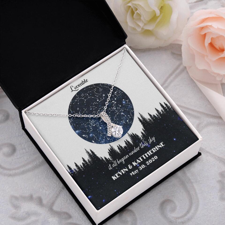 It All Began Under This Sky Personalized Necklace