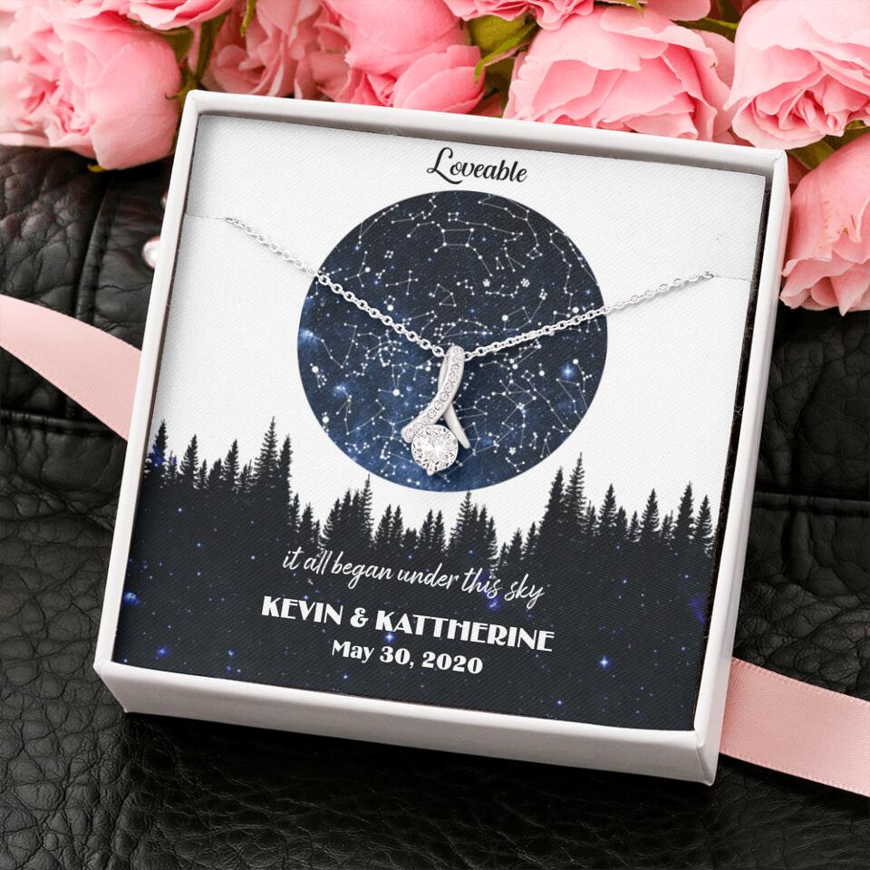 It All Began Under This Sky Personalized Necklace