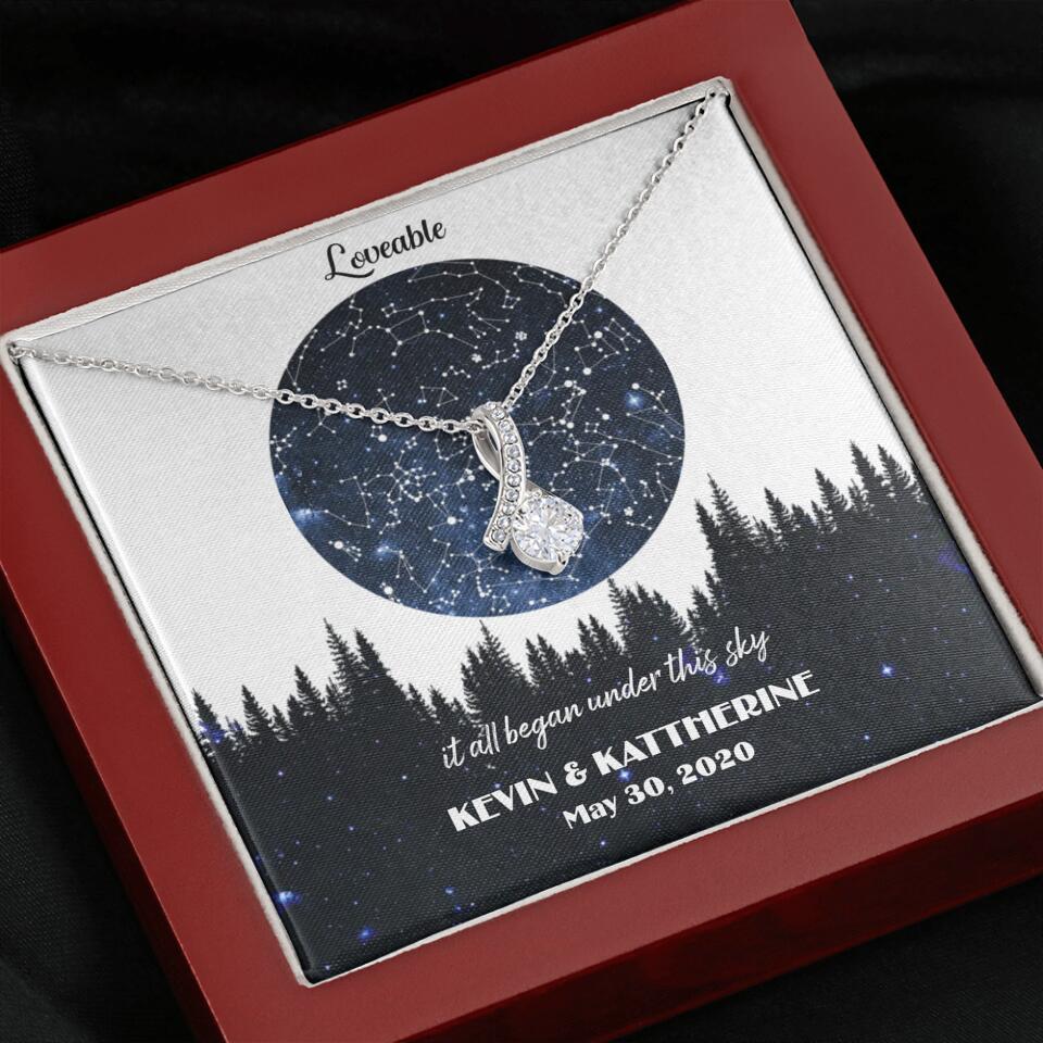 It All Began Under This Sky Personalized Necklace