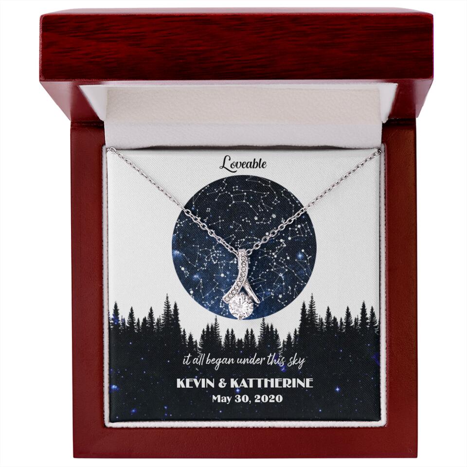 It All Began Under This Sky Personalized Necklace
