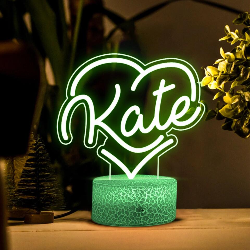 Personalized Name Nickname 3D Led Light
