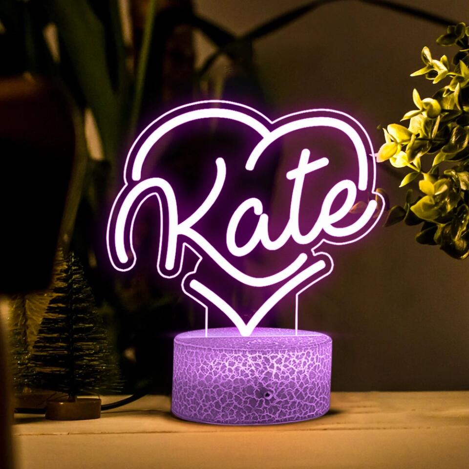 Personalized Name Nickname 3D Led Light