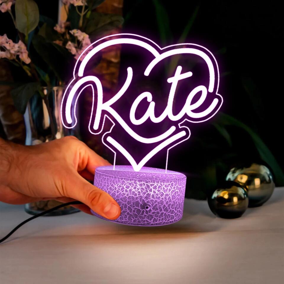 Personalized Name Nickname 3D Led Light