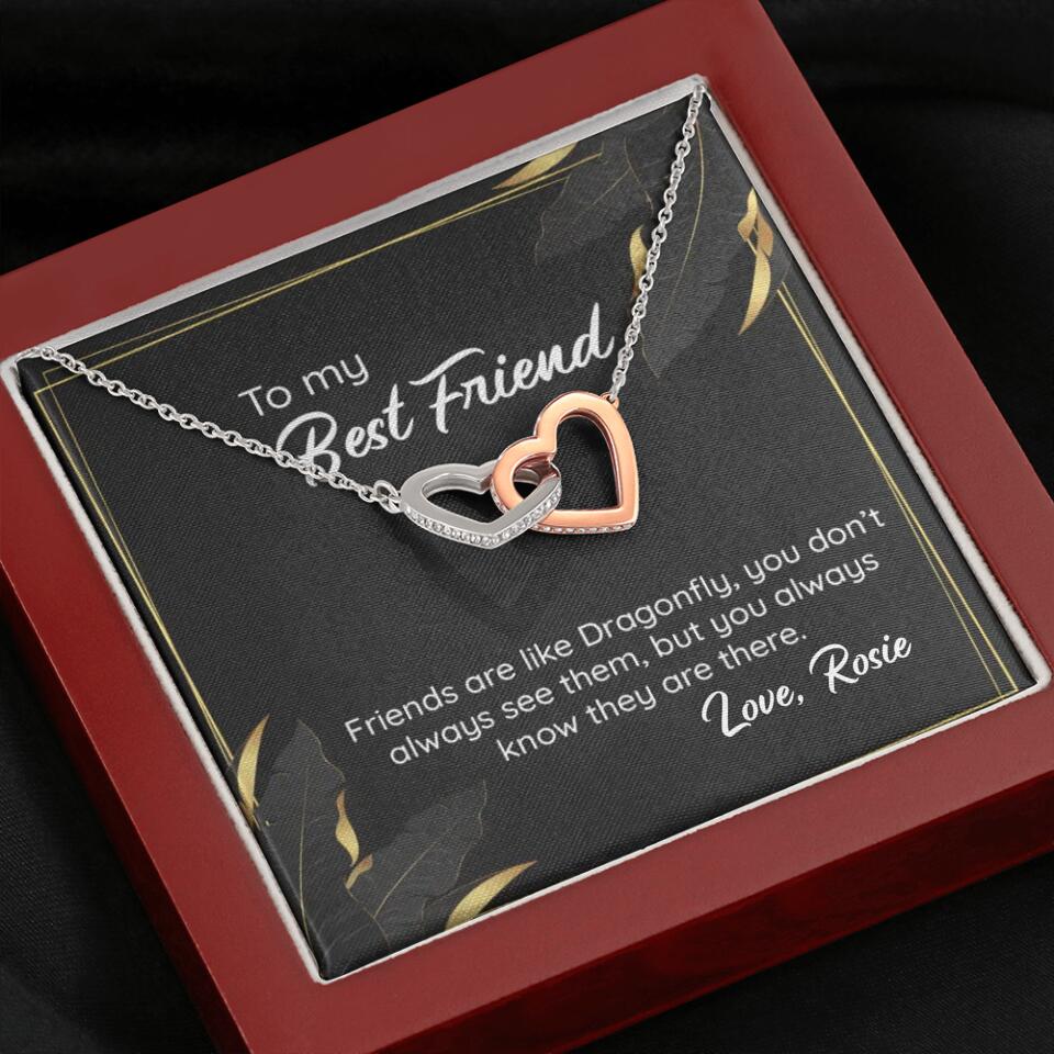 To My Best Friend Friends Are Like Dragonfly, Personalized Cuban Chain, Gift for Best Friend, Men's Jewelry