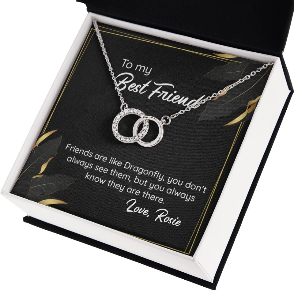 To My Best Friend Friends Are Like Dragonfly, Personalized Cuban Chain, Gift for Best Friend, Men's Jewelry