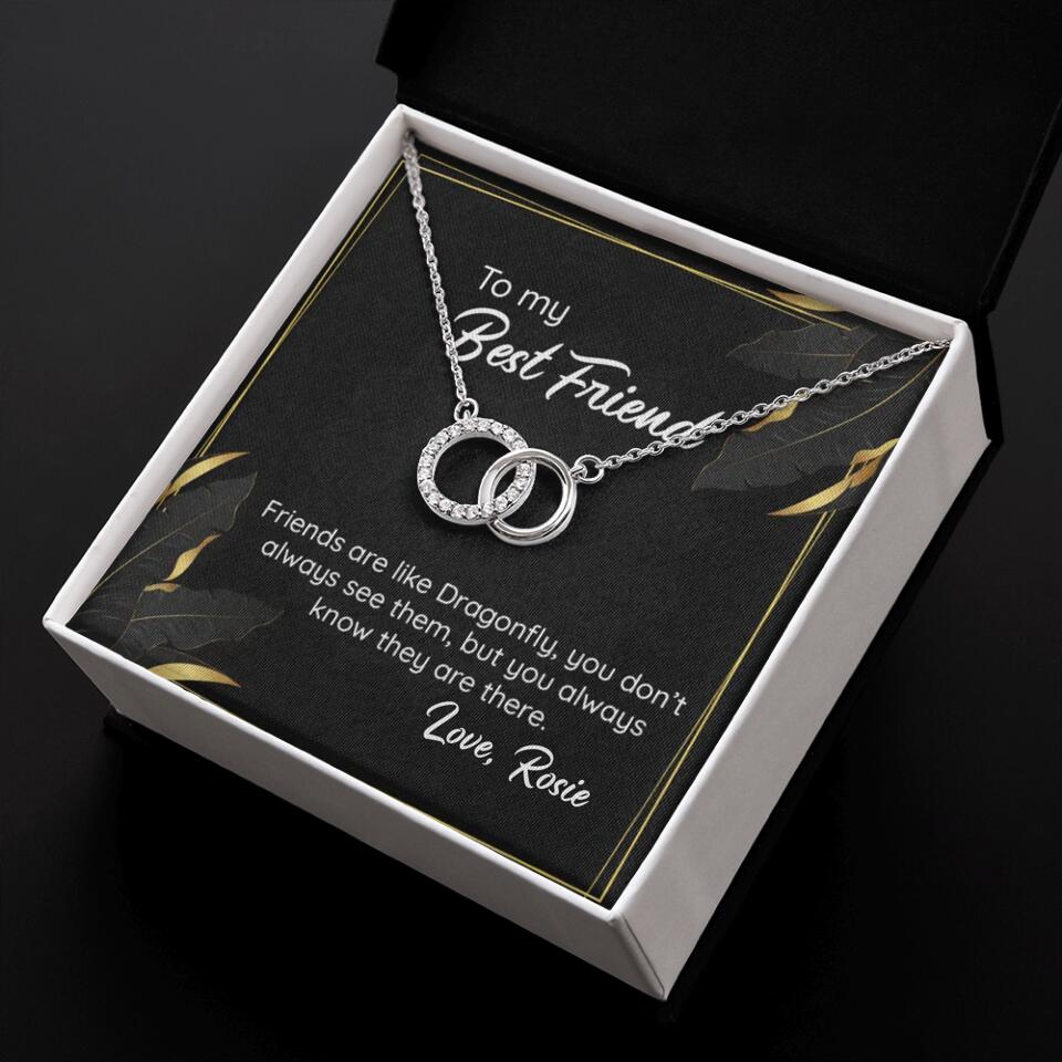 To My Best Friend Friends Are Like Dragonfly, Personalized Cuban Chain, Gift for Best Friend, Men's Jewelry