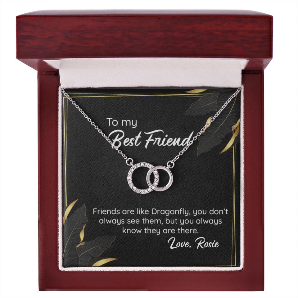 To My Best Friend Friends Are Like Dragonfly, Personalized Cuban Chain, Gift for Best Friend, Men's Jewelry