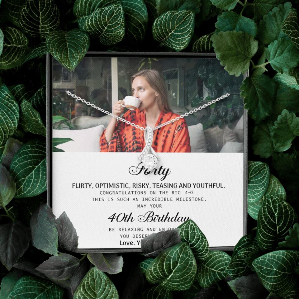 Forty Flirty Optimistic Risky Teasing And Youthful Personalized Necklace