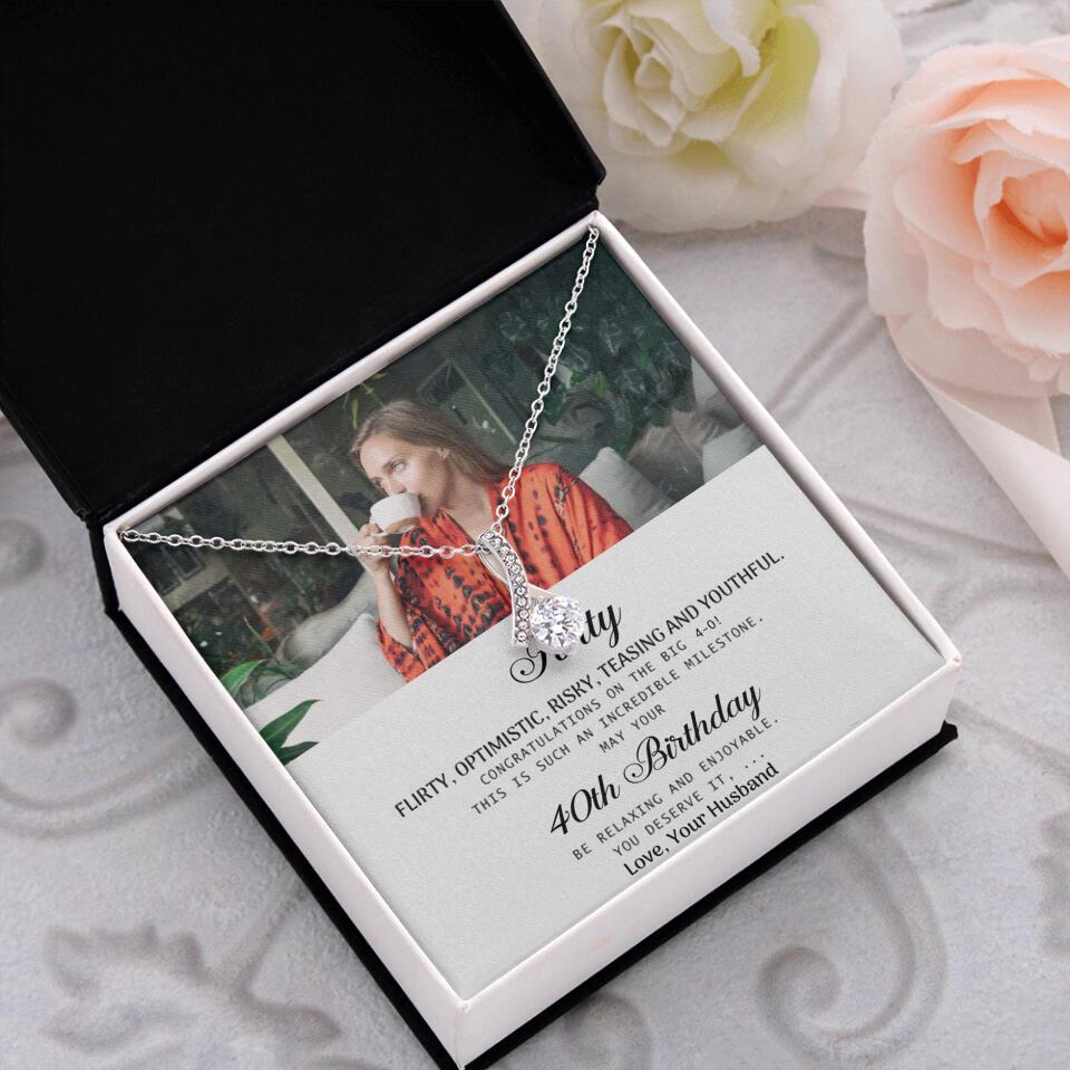 Forty Flirty Optimistic Risky Teasing And Youthful Personalized Necklace