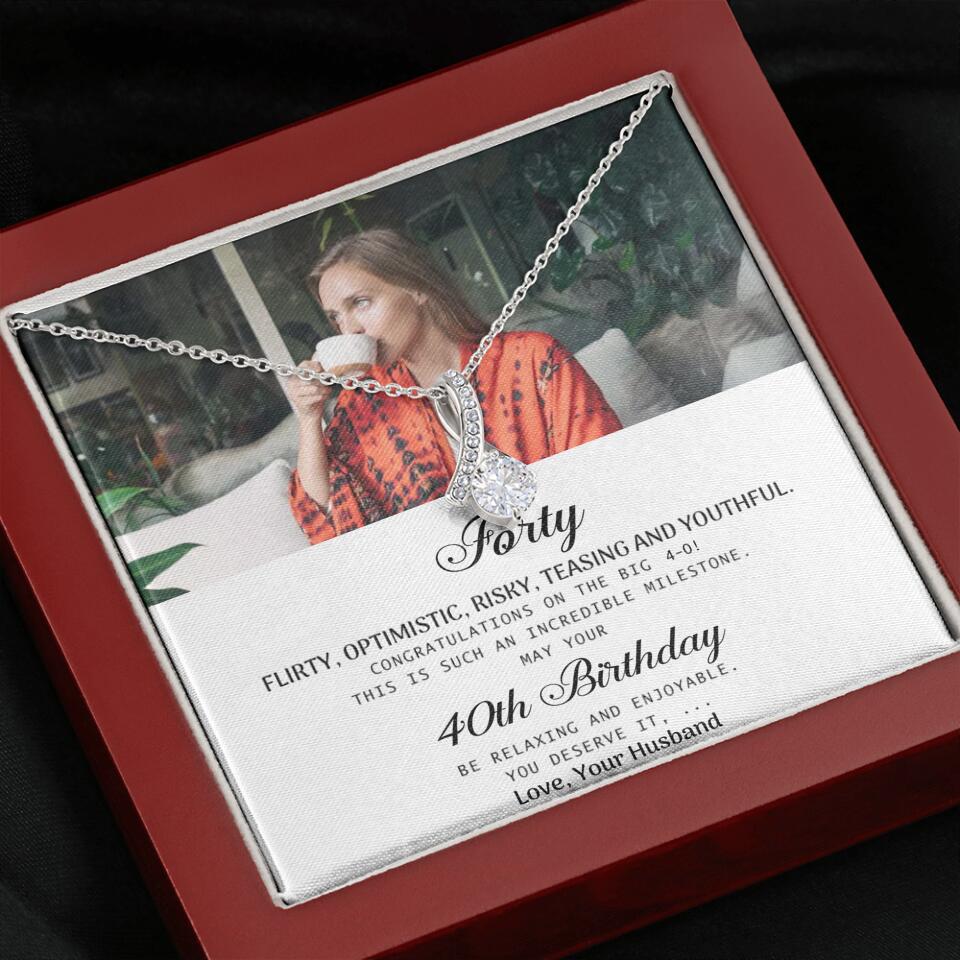 Forty Flirty Optimistic Risky Teasing And Youthful Personalized Necklace