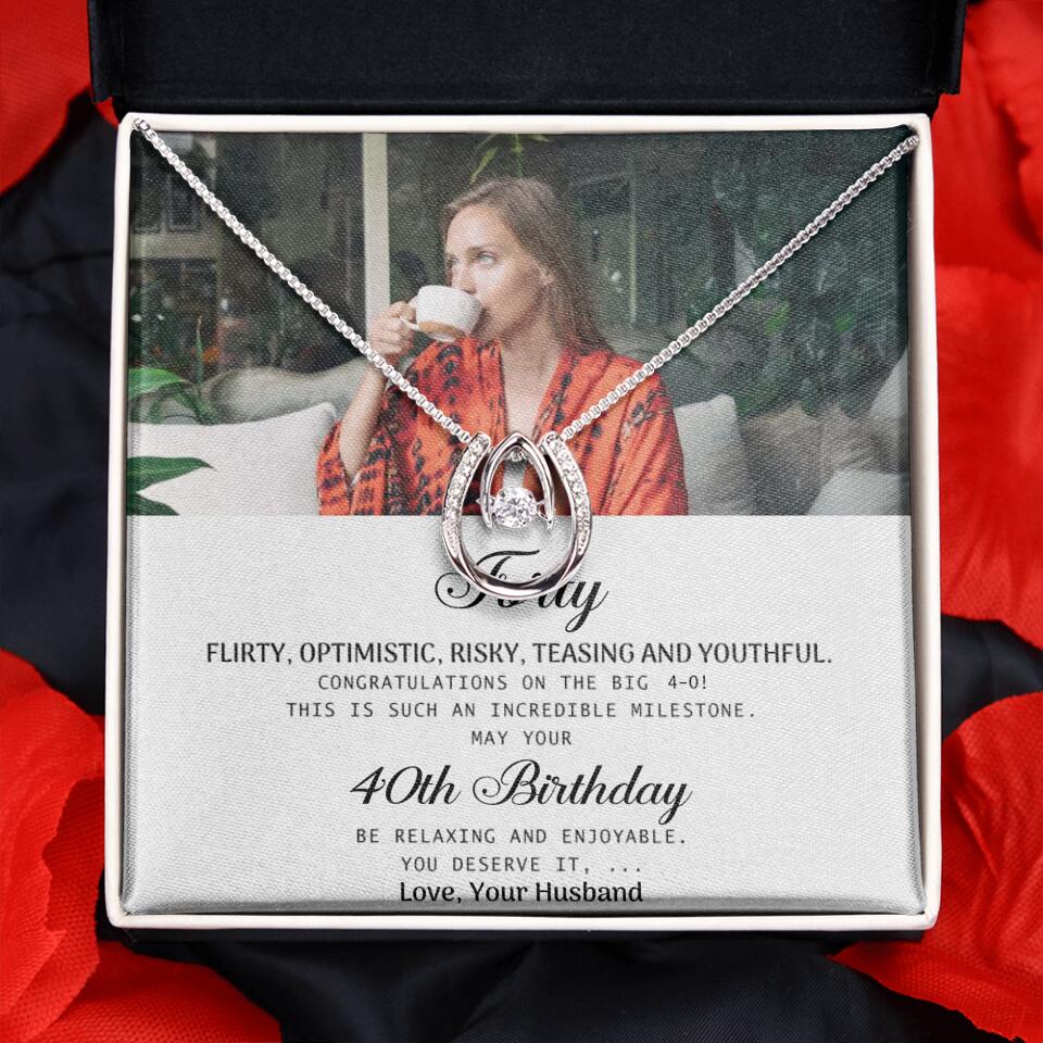 Forty Flirty Optimistic Risky Teasing And Youthful Personalized Necklace