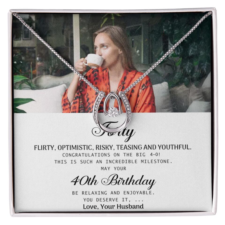 Forty Flirty Optimistic Risky Teasing And Youthful Personalized Necklace