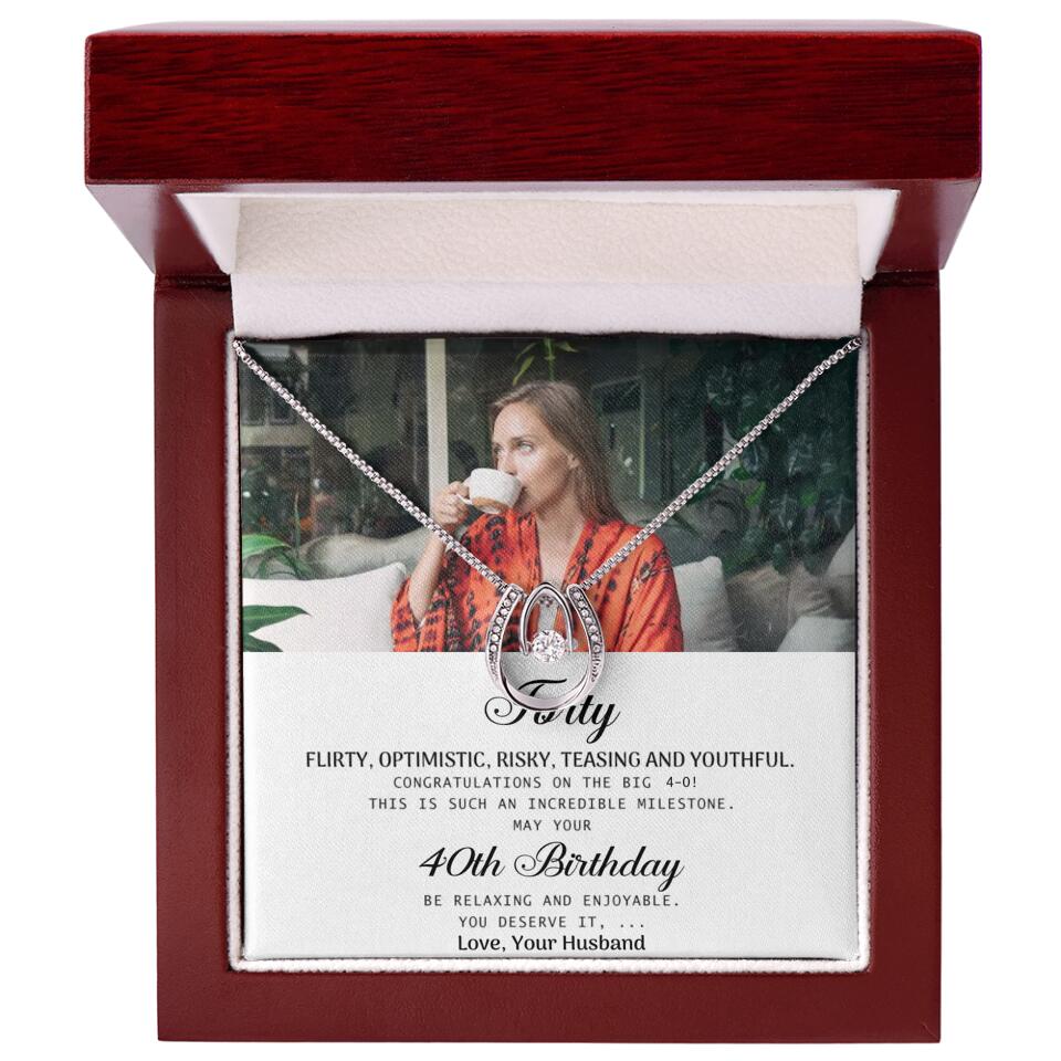 Forty Flirty Optimistic Risky Teasing And Youthful Personalized Necklace