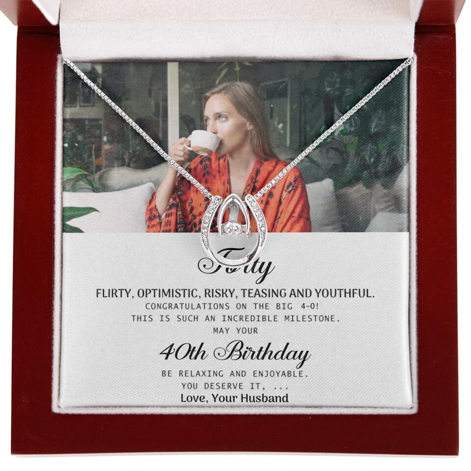 Forty Flirty Optimistic Risky Teasing And Youthful Personalized Necklace