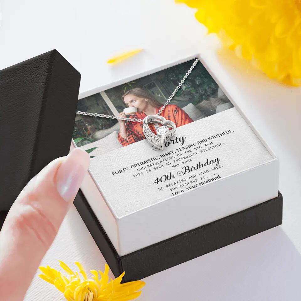 Forty Flirty Optimistic Risky Teasing And Youthful Personalized Necklace