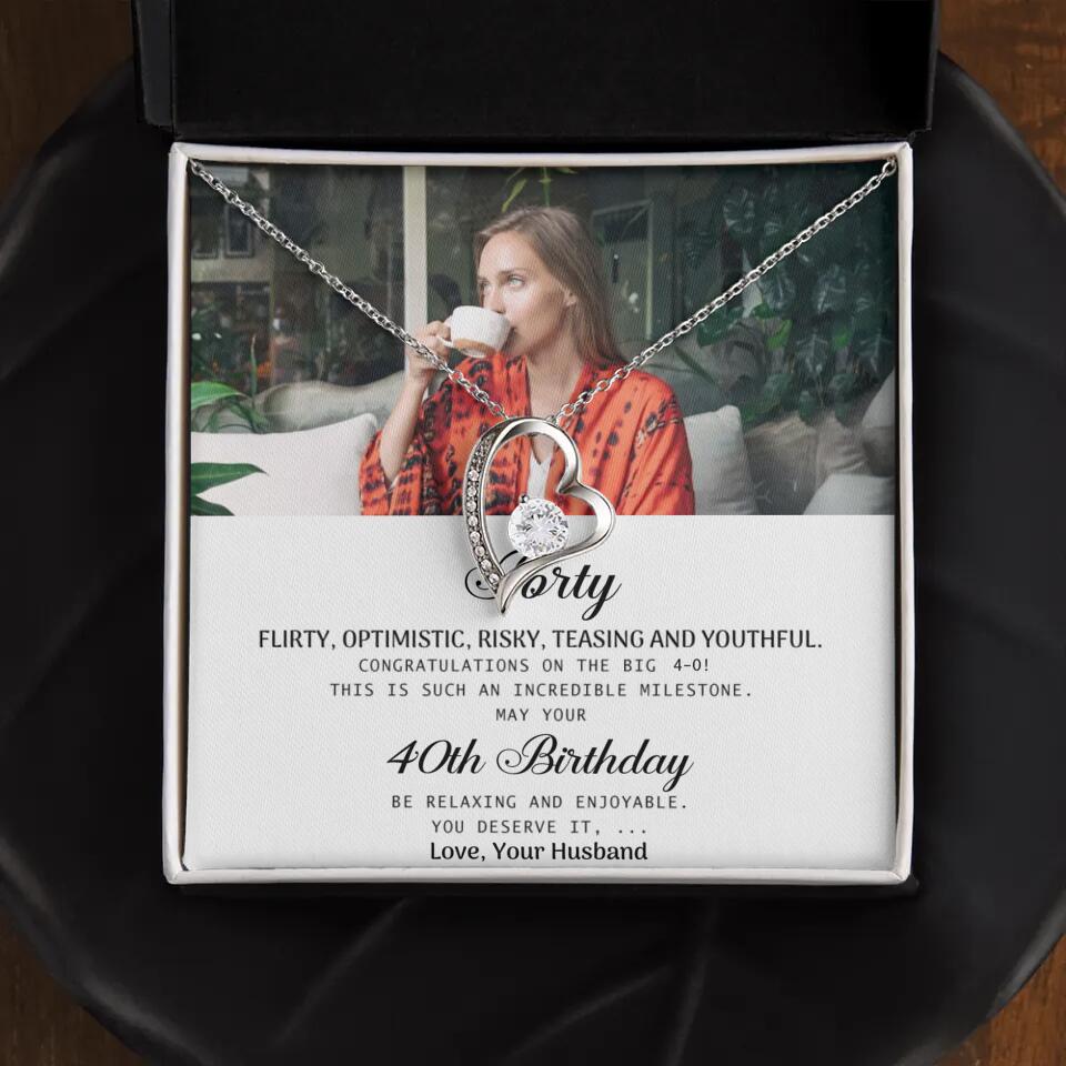 Forty Flirty Optimistic Risky Teasing And Youthful Personalized Necklace