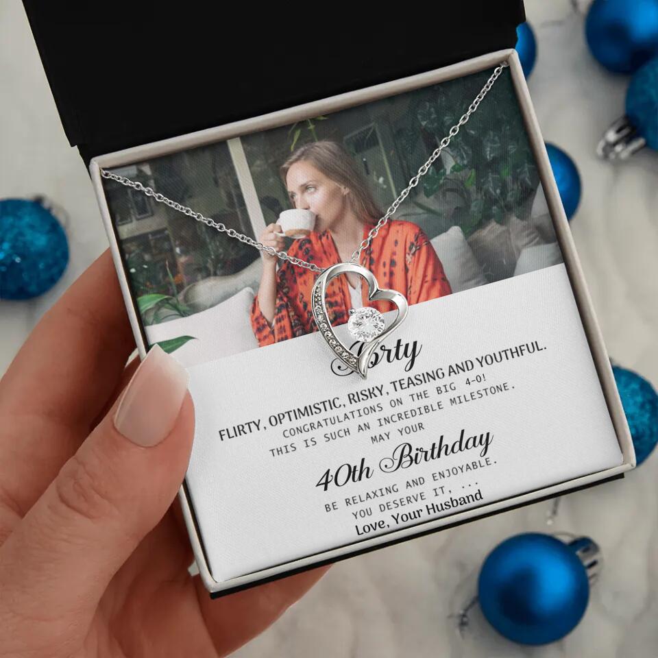 Forty Flirty Optimistic Risky Teasing And Youthful Personalized Necklace