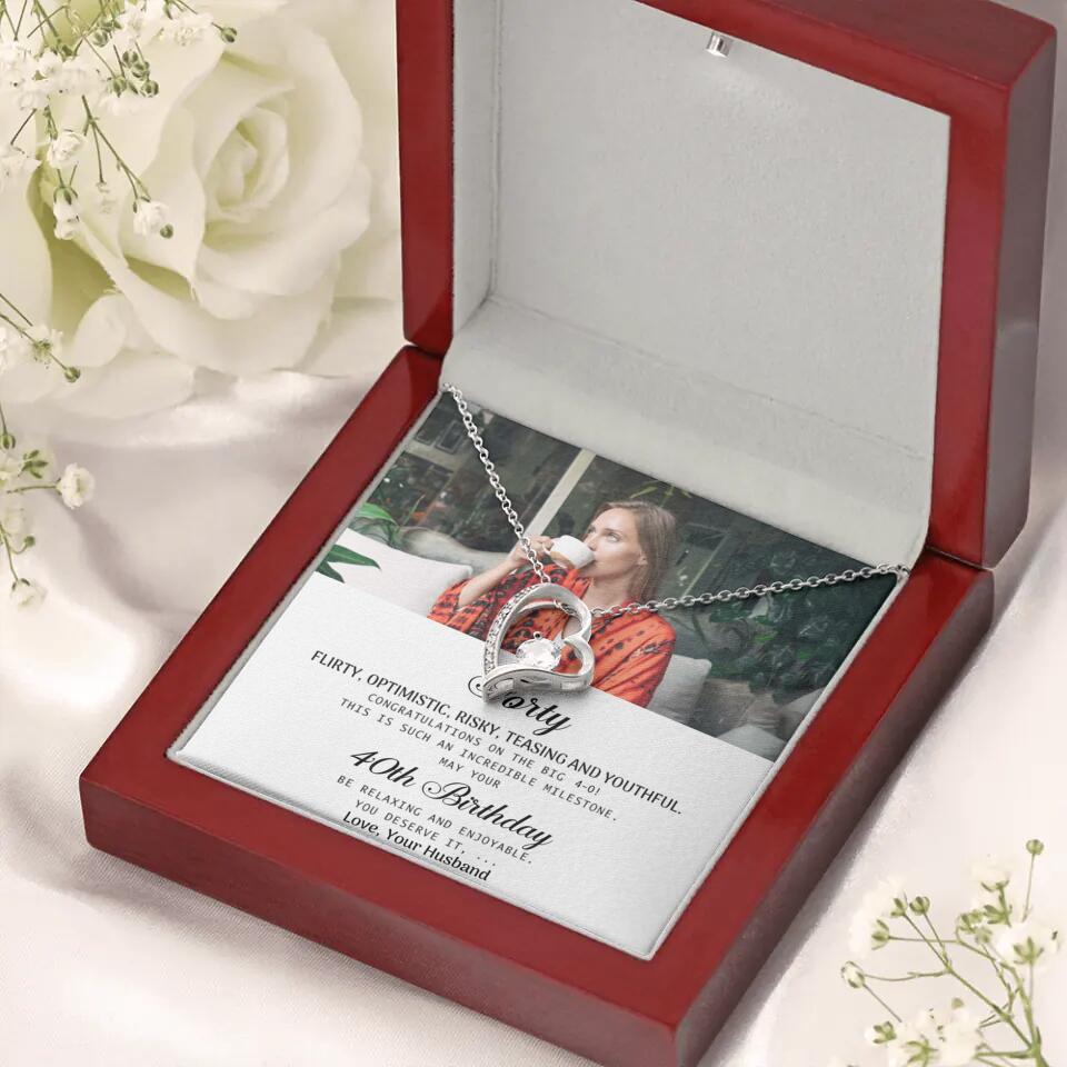 Forty Flirty Optimistic Risky Teasing And Youthful Personalized Necklace