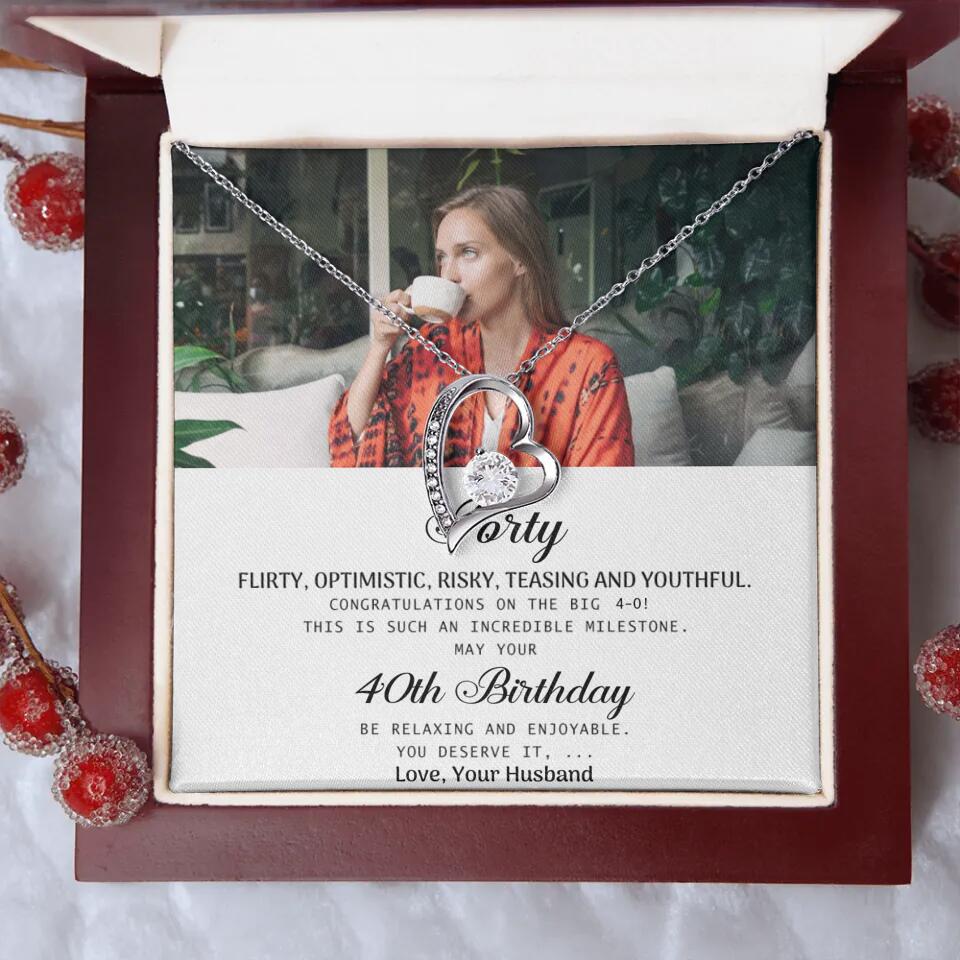 Forty Flirty Optimistic Risky Teasing And Youthful Personalized Necklace