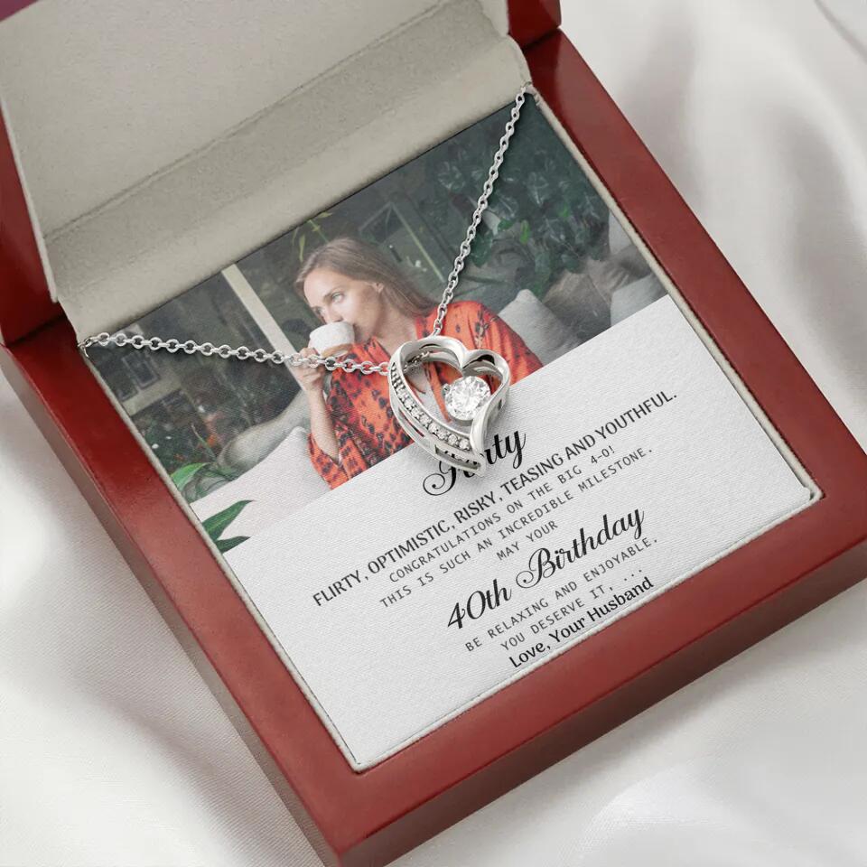 Forty Flirty Optimistic Risky Teasing And Youthful Personalized Necklace