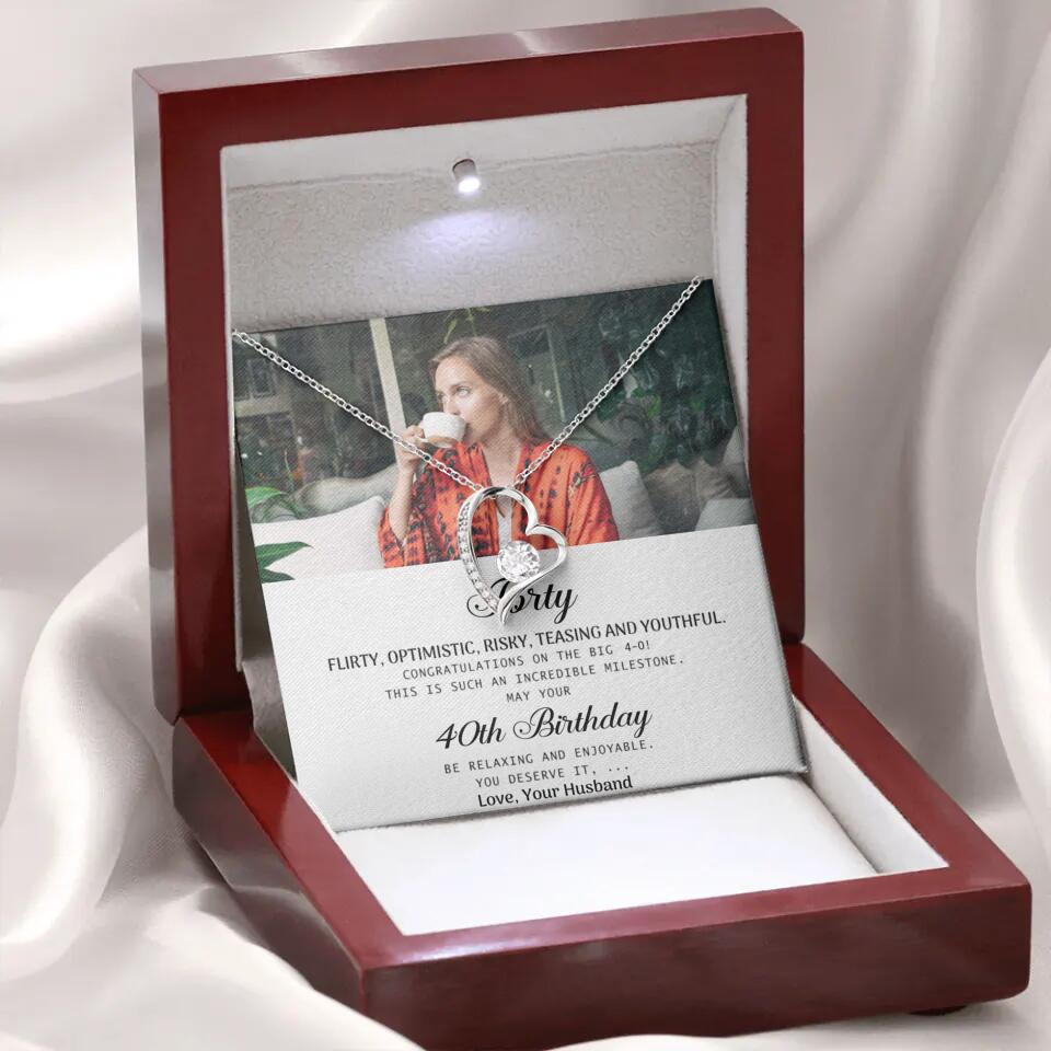 Forty Flirty Optimistic Risky Teasing And Youthful Personalized Necklace