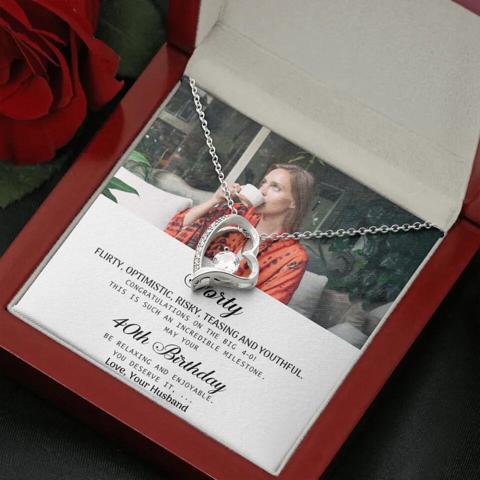 Forty Flirty Optimistic Risky Teasing And Youthful Personalized Necklace