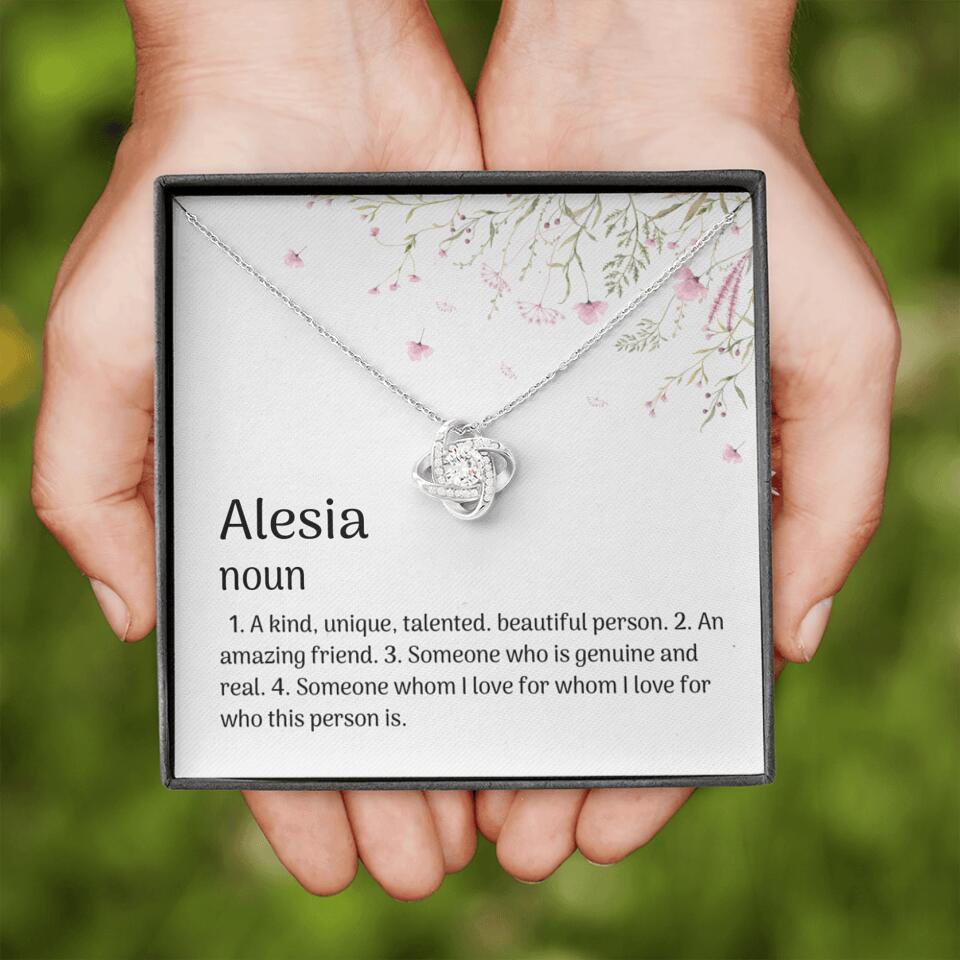 A Kind Unique Talented Beautiful Person Personalized Necklace