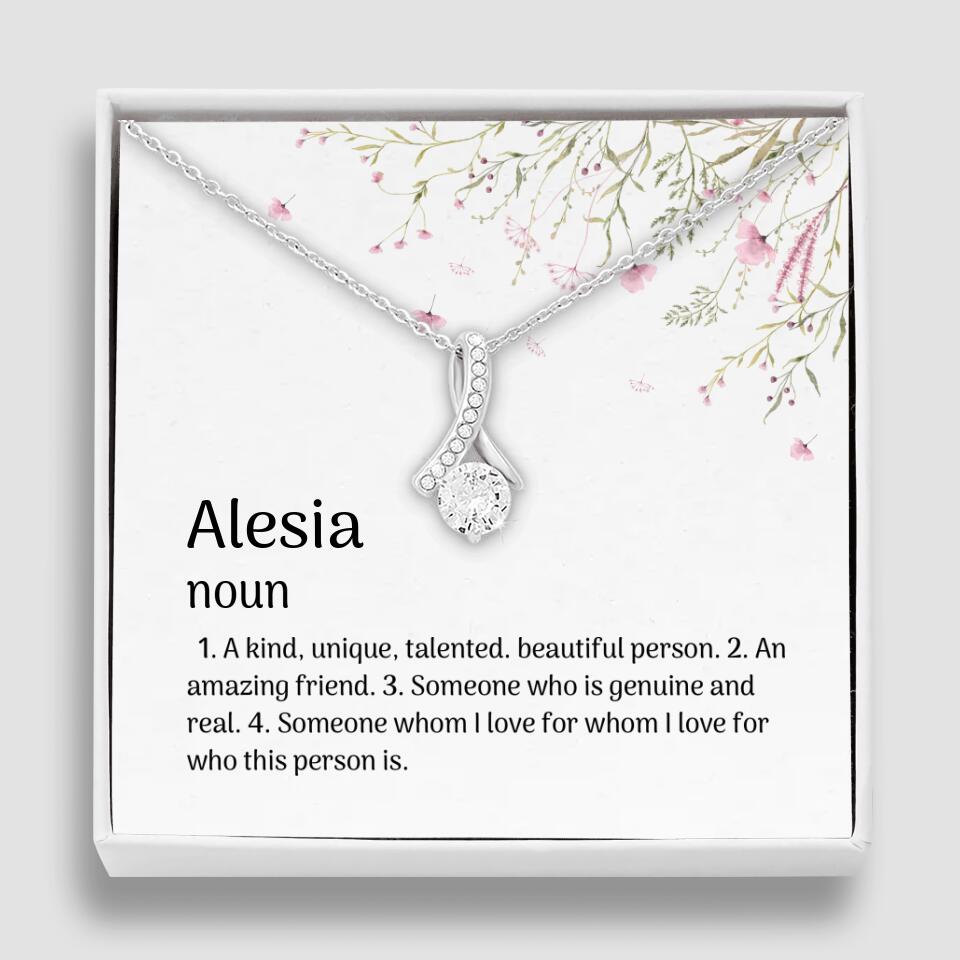 A Kind Unique Talented Beautiful Person Personalized Necklace