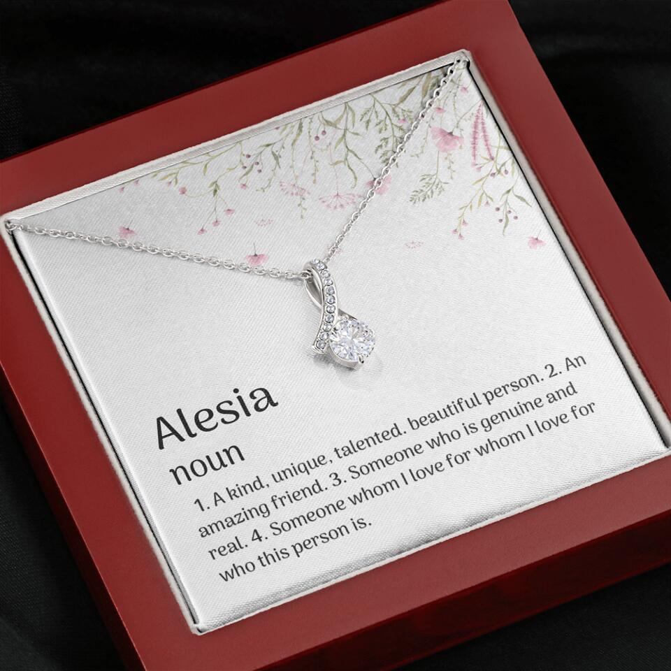 A Kind Unique Talented Beautiful Person Personalized Necklace