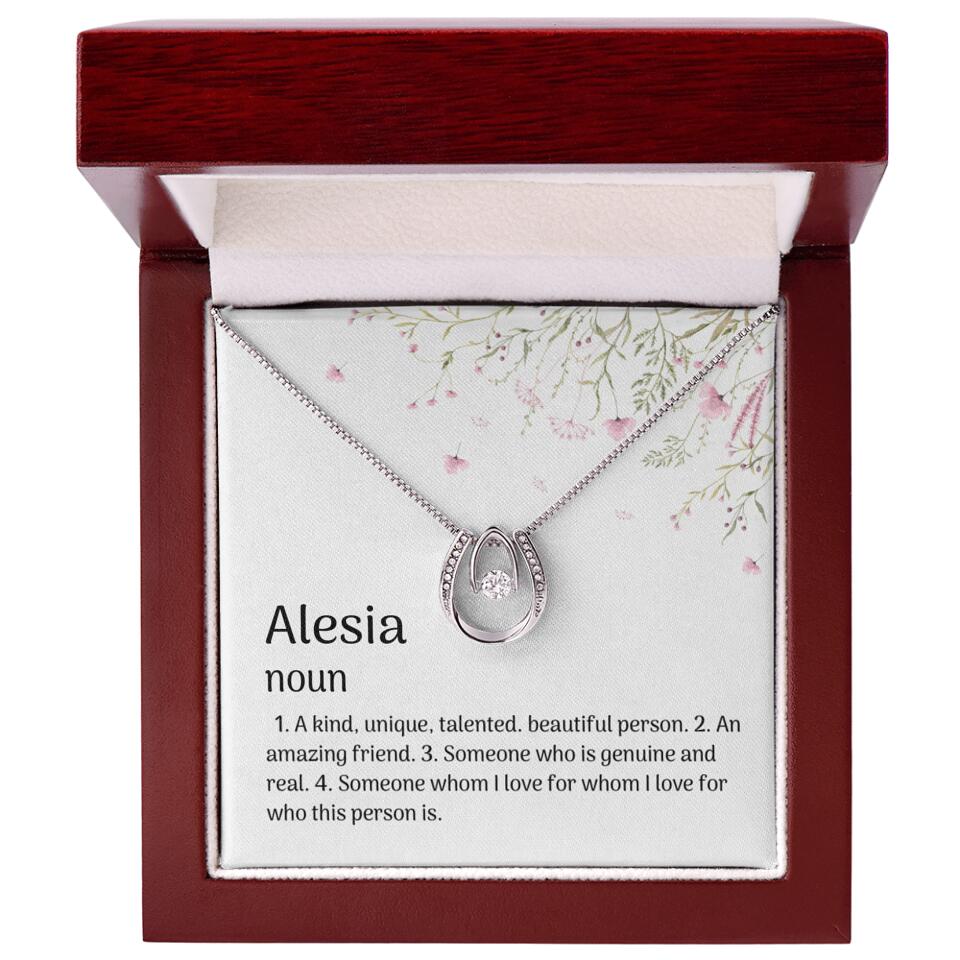 A Kind Unique Talented Beautiful Person Personalized Necklace