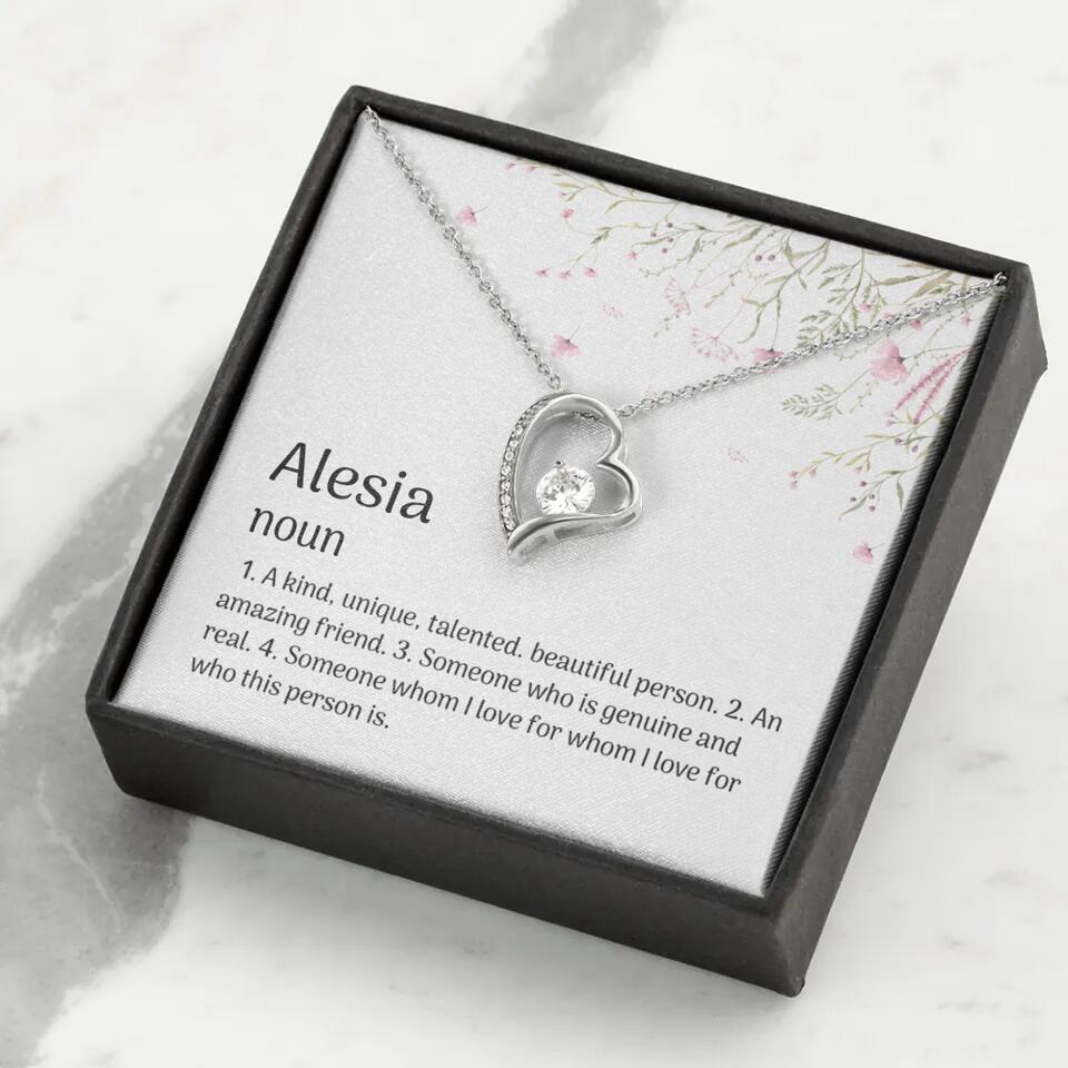 A Kind Unique Talented Beautiful Person Personalized Necklace