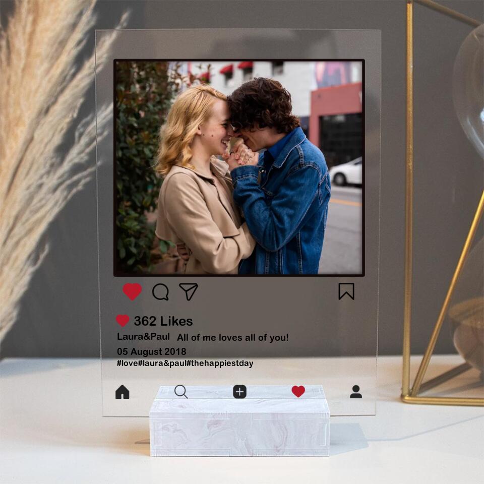 Instagram Style Personalized Acrylic Plaque