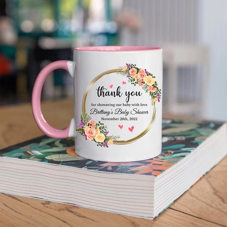 Thank You for Showering Our Baby With Love Personalized Ceramic Mug