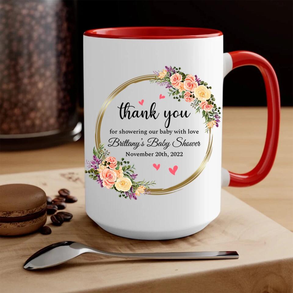 Thank You for Showering Our Baby With Love Personalized Ceramic Mug