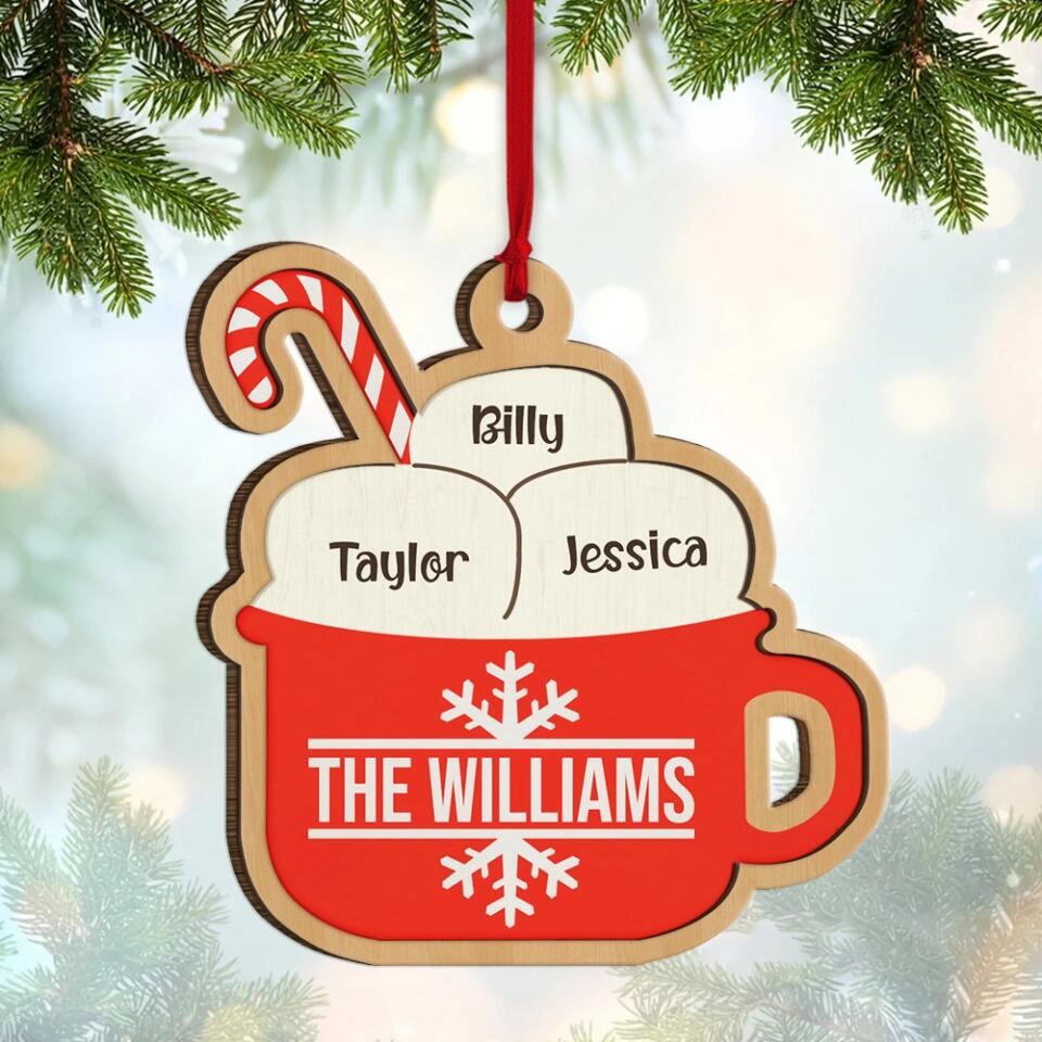 The Marshmallow Family Mug Custom Ornament Christmas Gift For Family